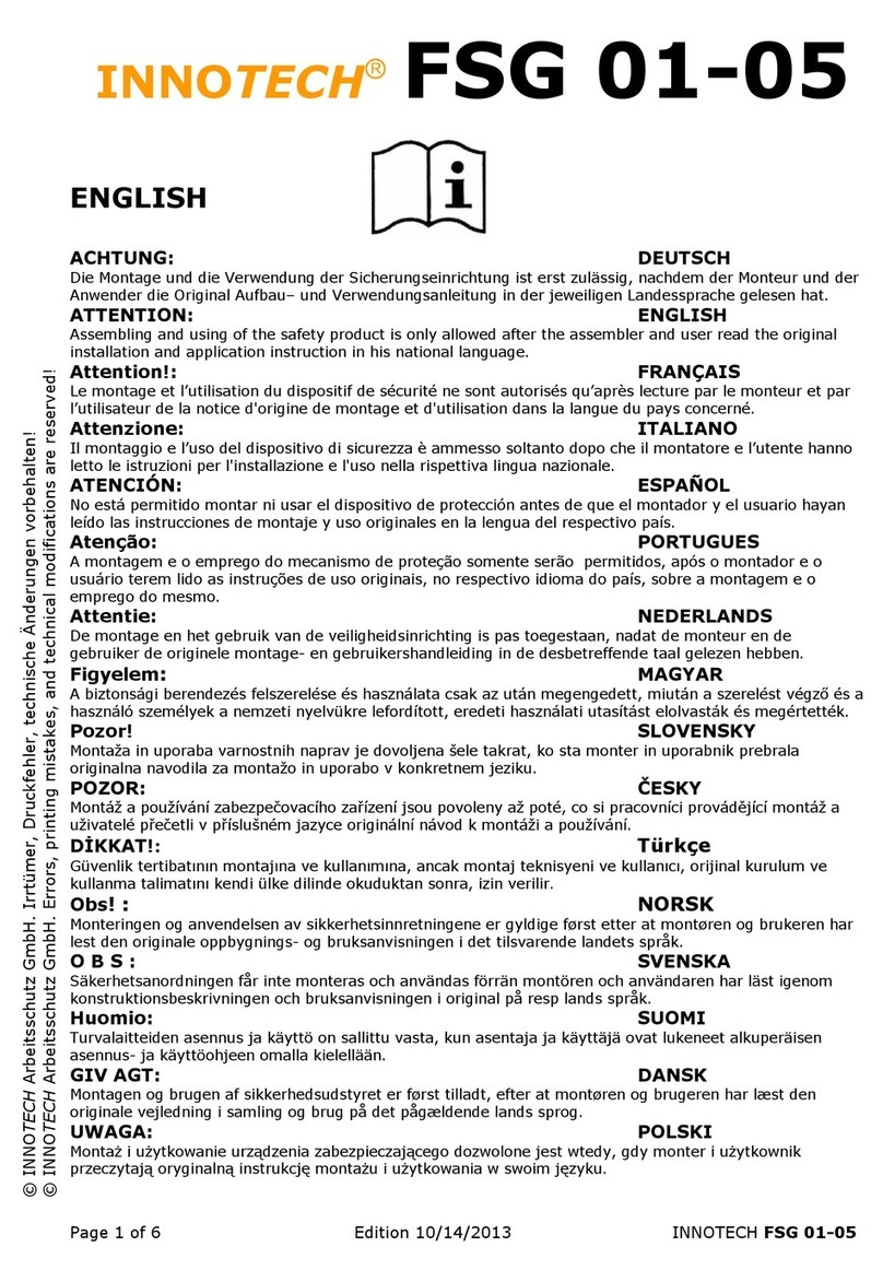 Innotech FSG 01 Instructions for installation and use Innotech FSG 01 Instructions for installation and use
