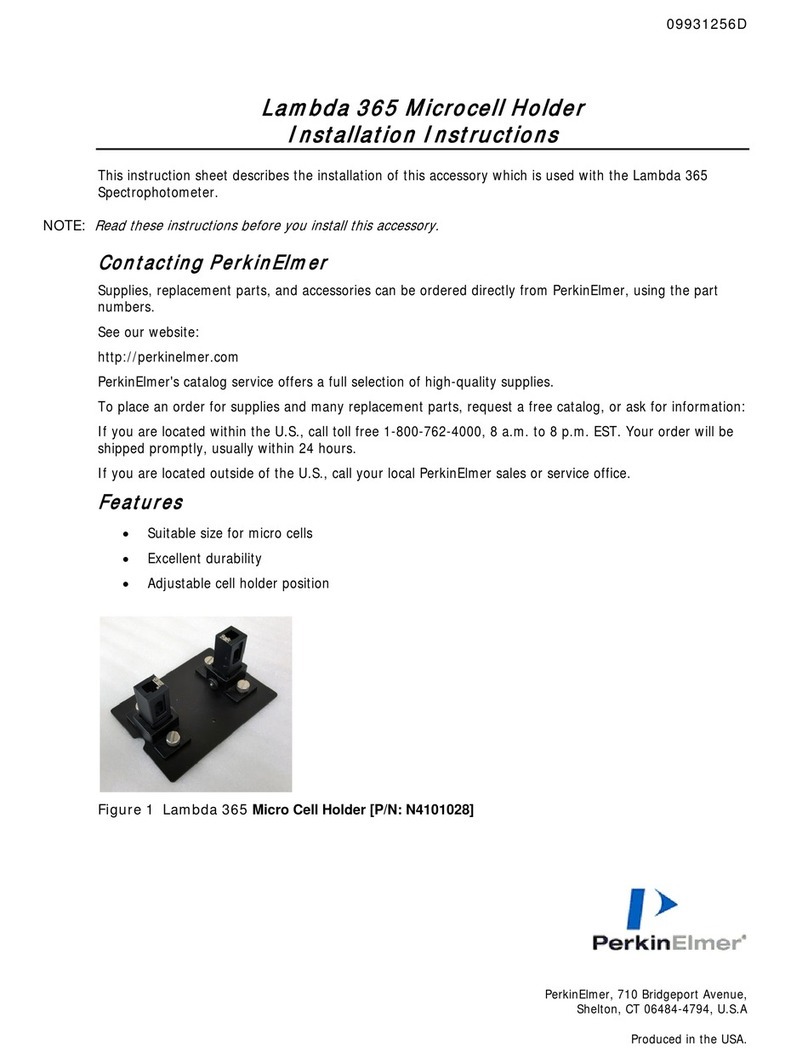 PerkinElmer Lambda 365 installation instructions