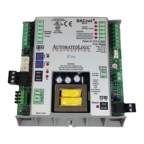 Automated Logic U551 Technical instructions