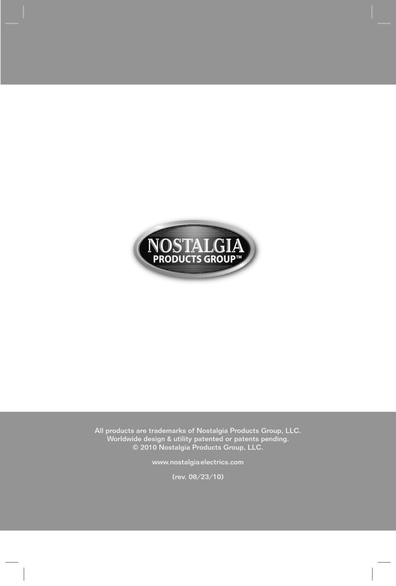 Nostalgia Electrics JFD100 Series Quick guide