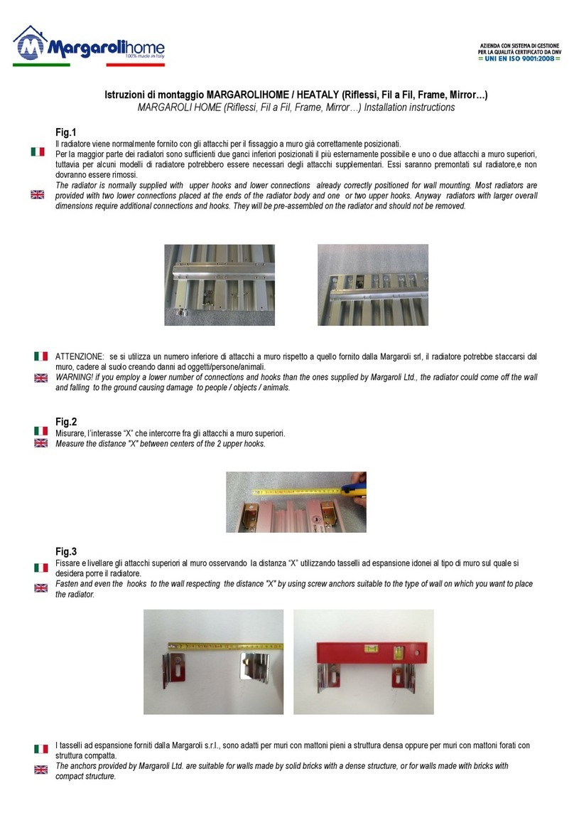 Margaroli Home Riflessi installation instructions