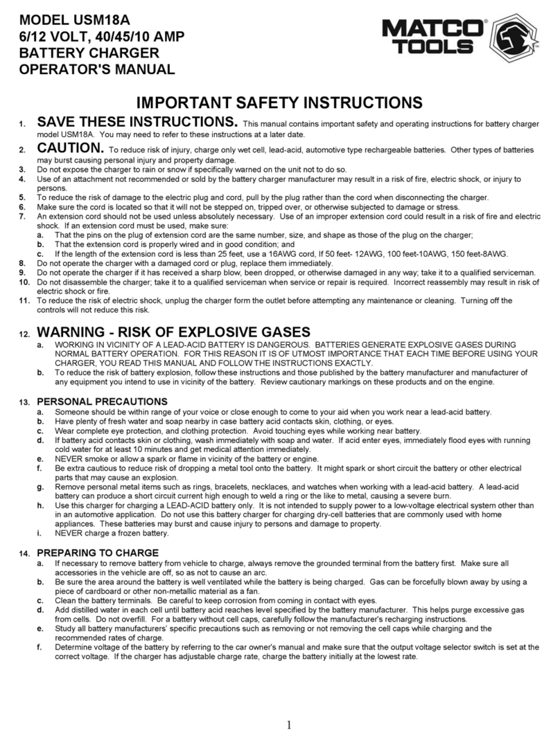 Matco Tools USM18A Operator's manual