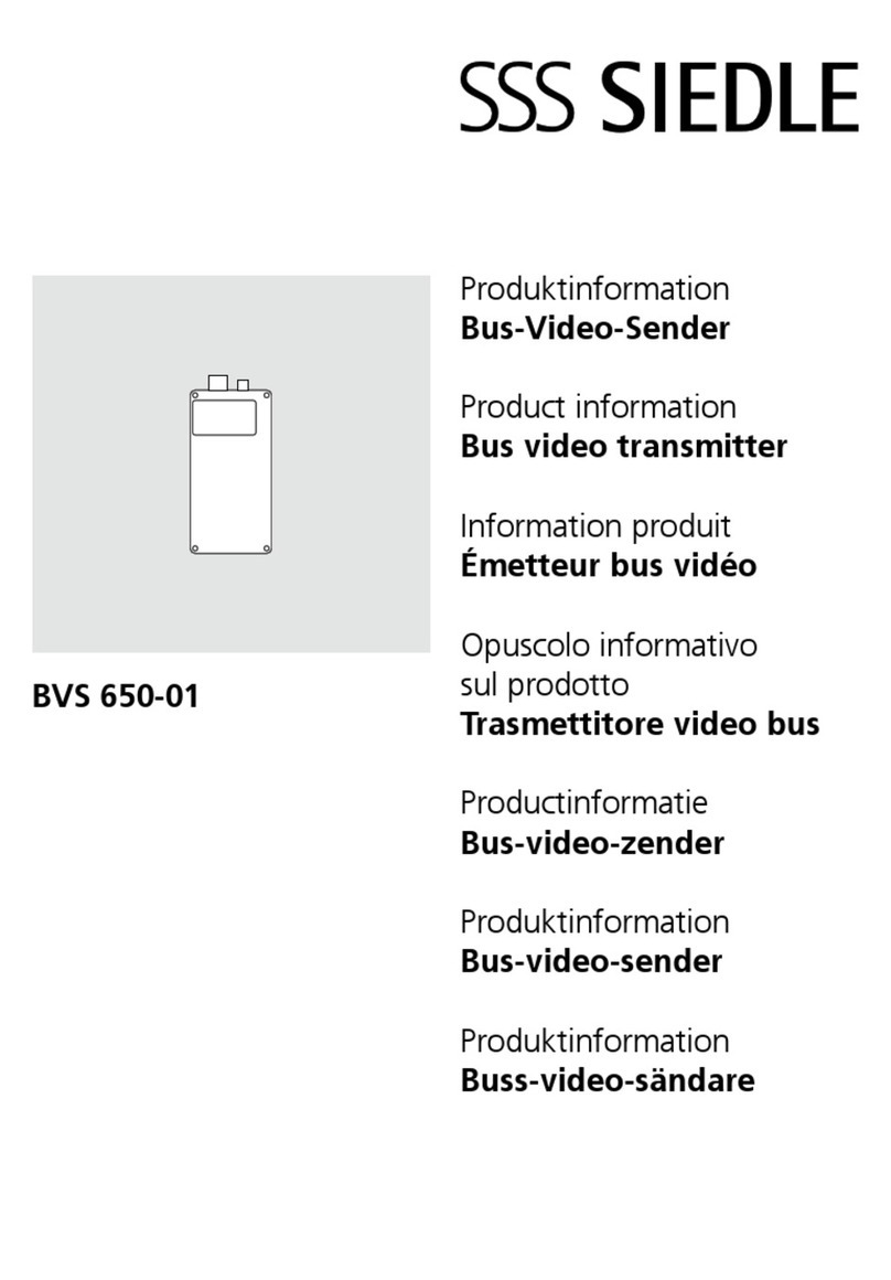 SSS Siedle BVS 650-01 Product information