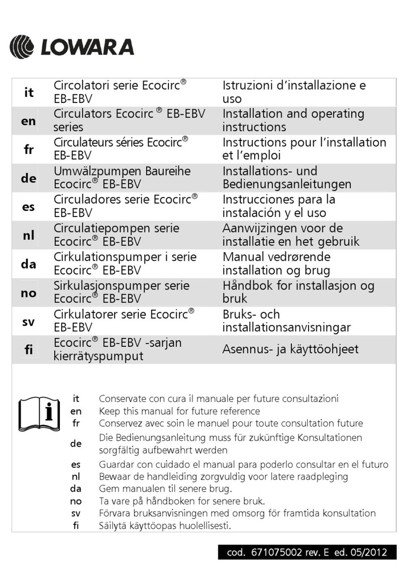 Lowara Ecocirc EB-EBV Series User manual
