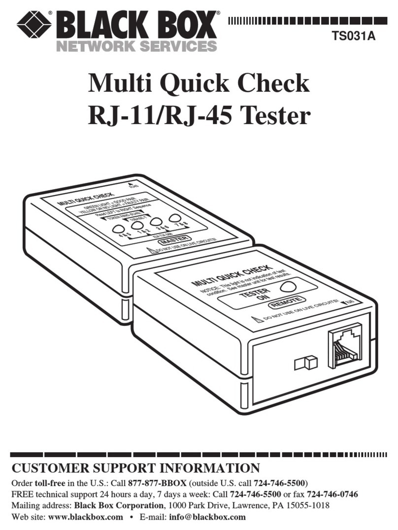 Black Box Multi Quick Check RJ-11 User manual