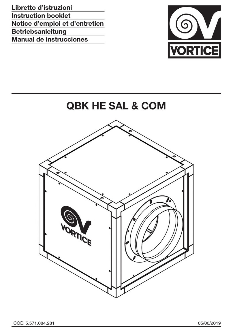 Vortice QBK HE SAL & COM User manual