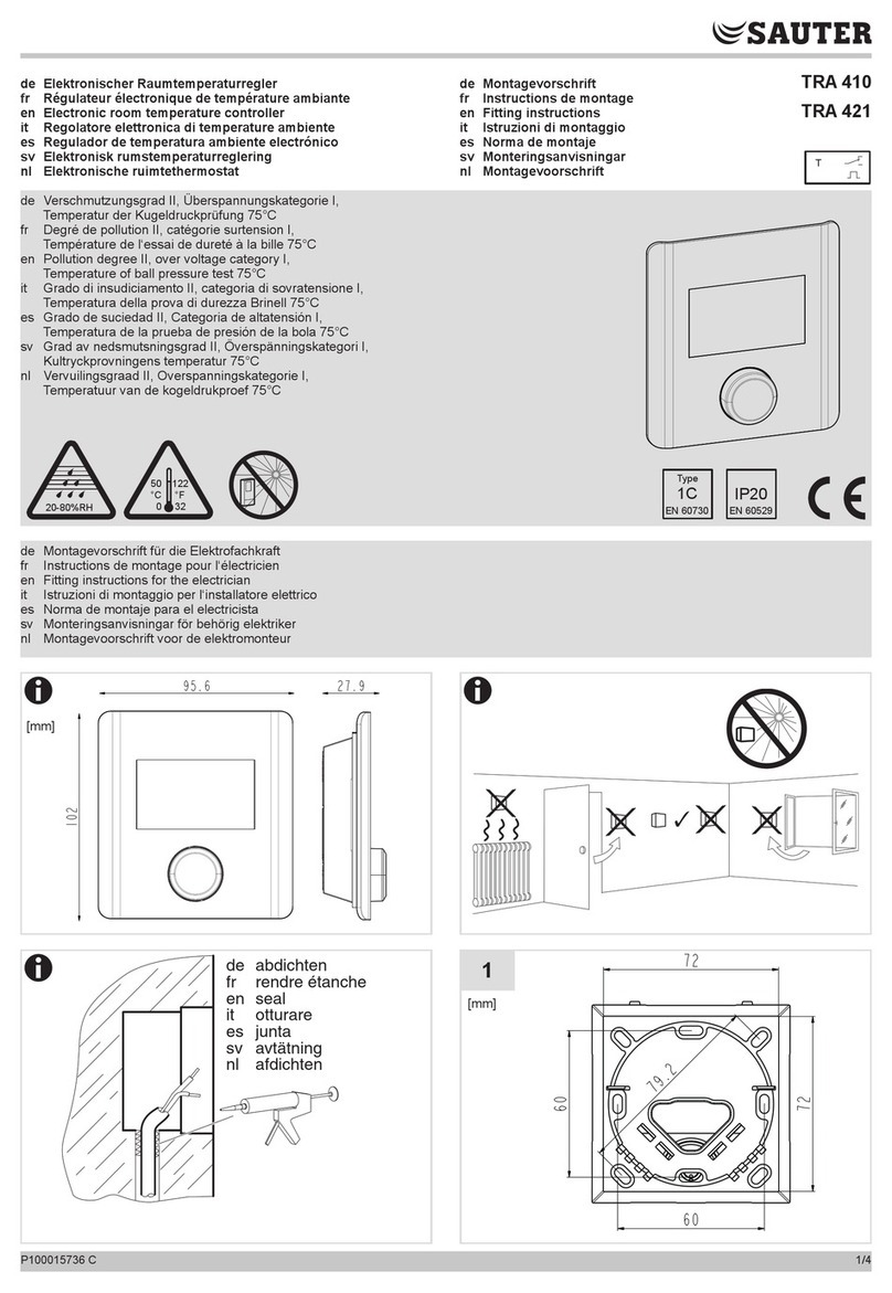 sauter TRA 421 Fitting instructions