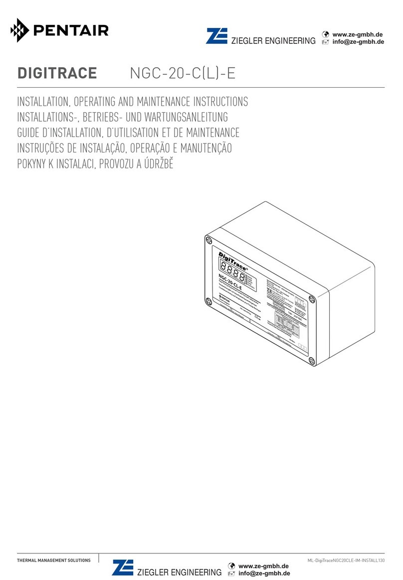 Pentair Digitrace NGC-20-C-E Installation, operation and maintenance instructions