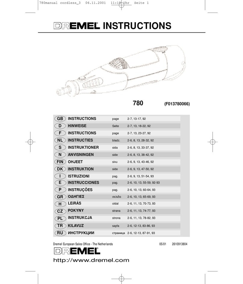 Dremel MultiPro 780 User manual