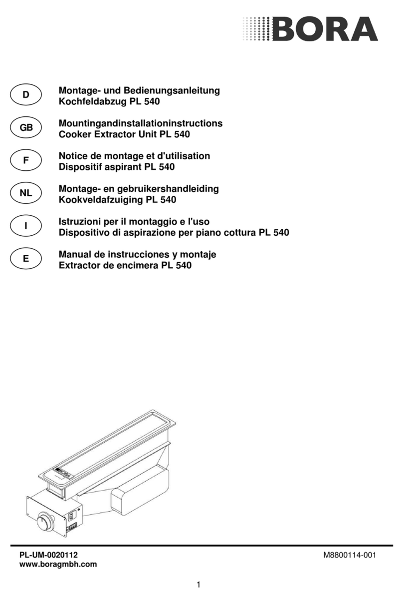 bora PL 540 Mounting and installation instructions