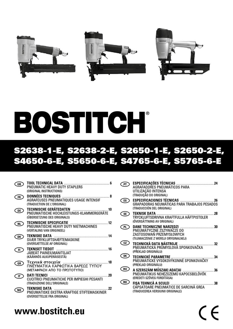 Bostitch S2638-1-E Instruction manual