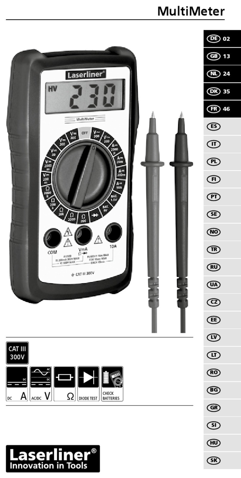 LaserLiner MultiMeter manual