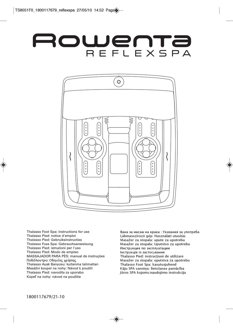 Rowenta Reflexspa Instructions for use Rowenta Reflexspa Instructions for use