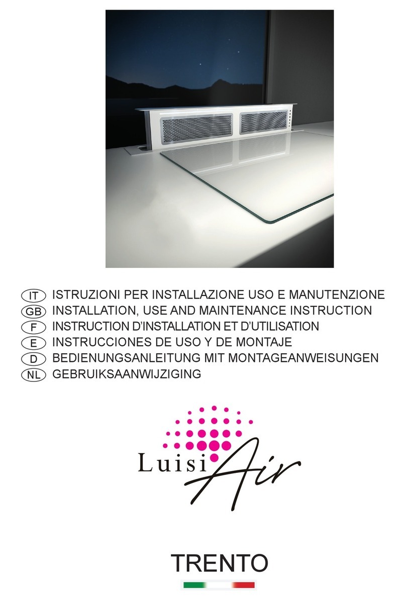 Luisi Air TRENTO Installation, use and maintenance instructions