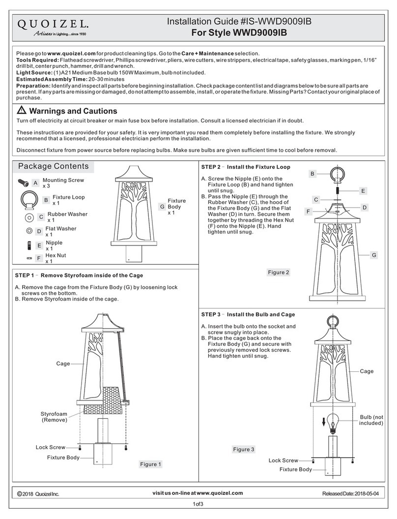 Quoizel WWD9009IB installation guide