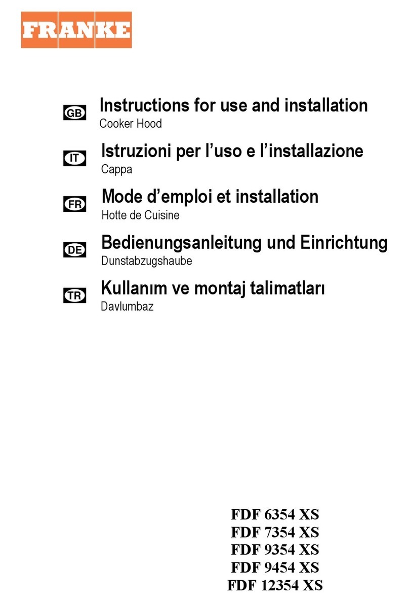 Franke FDF 6354 XS Operation manual