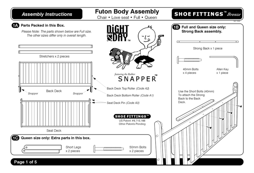 Night & Day Furniture SHOE FITTINGS Bronze Assembly instructions