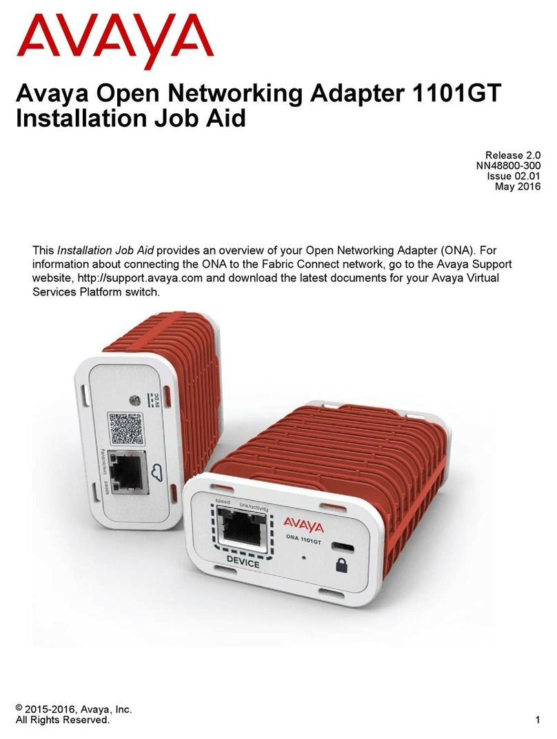 Avaya 1101GT Installation Job Aid Avaya 1101GT Installation Job Aid