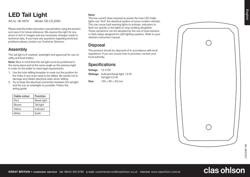 Clas Ohlson GS-LTL2060 instruction manual Clas Ohlson GS-LTL2060 instruction manual