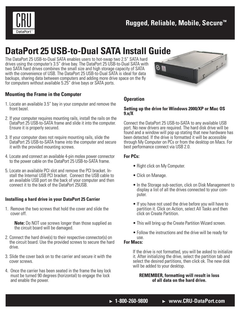 CRU DataPort 25 USB-to-Dual SATA install guide