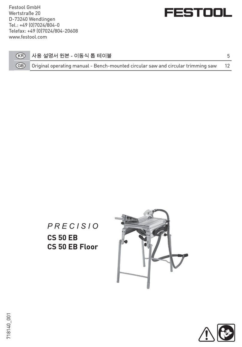 Festool Precisio CS 50 EB Installation instructions
