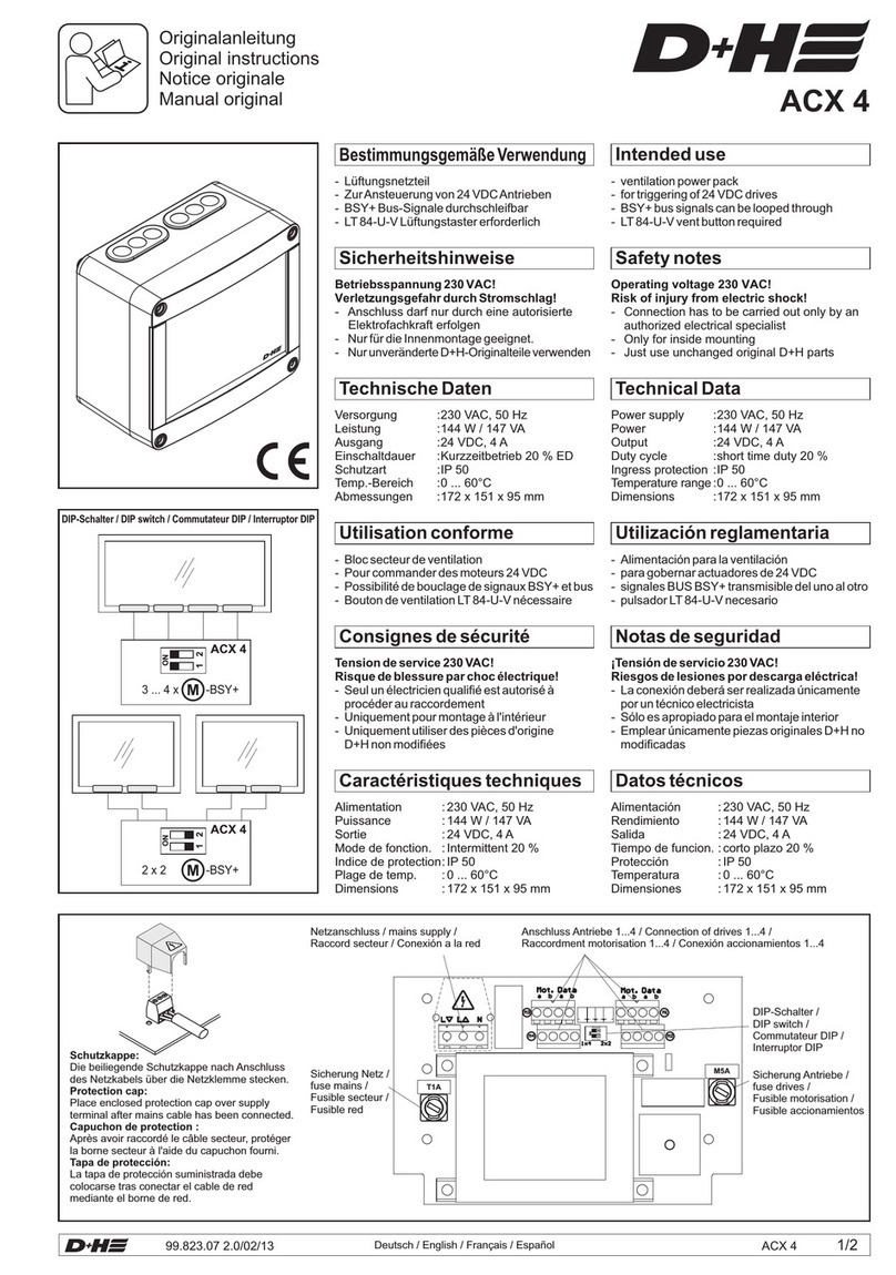 D+H ACX 4 User manual