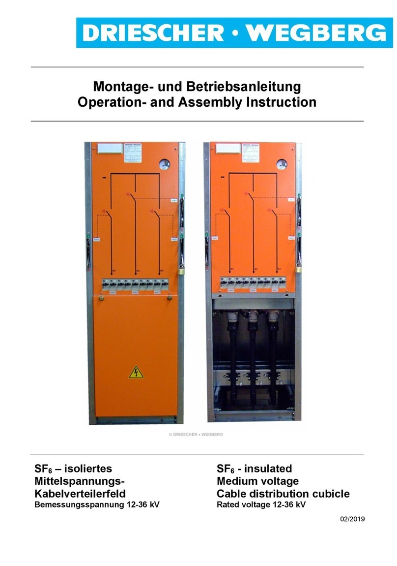 DRIESCHER-WEGBERG SF6 Operation – and Assembly Instruction
