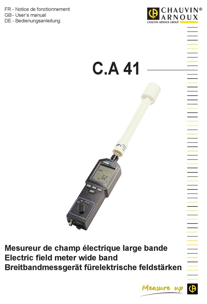 Chauvin Arnoux C.A 41 user manual