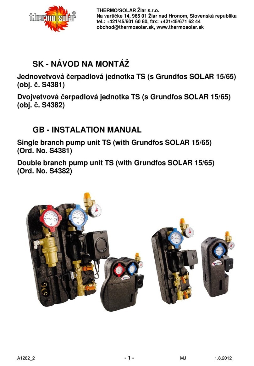 Thermo Solar S4381 Instalation manual Thermo Solar S4381 Instalation manual