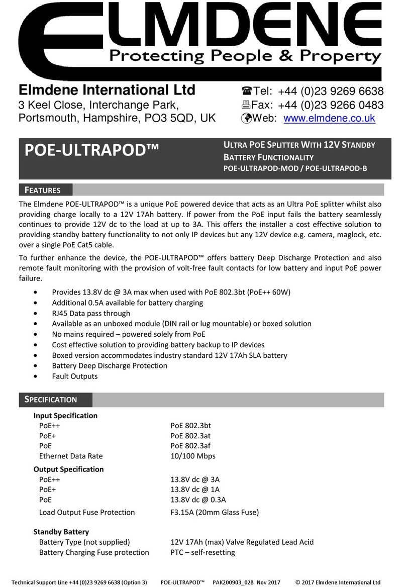 Elmdene POE-ULTRAPOD Series manual