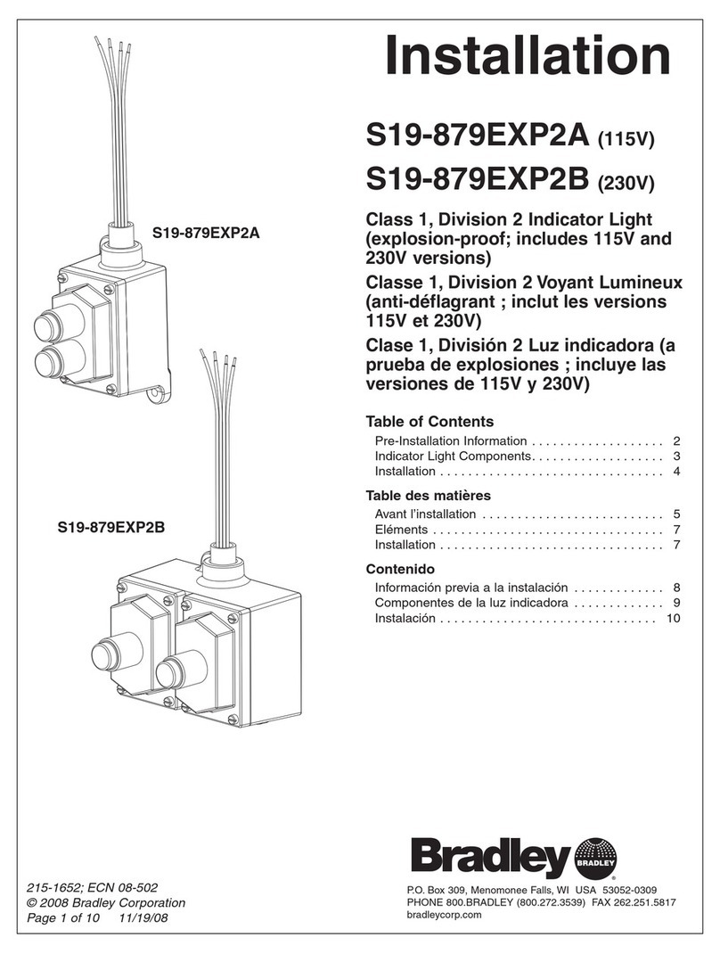 Bradley S19-879EXP2A Installation