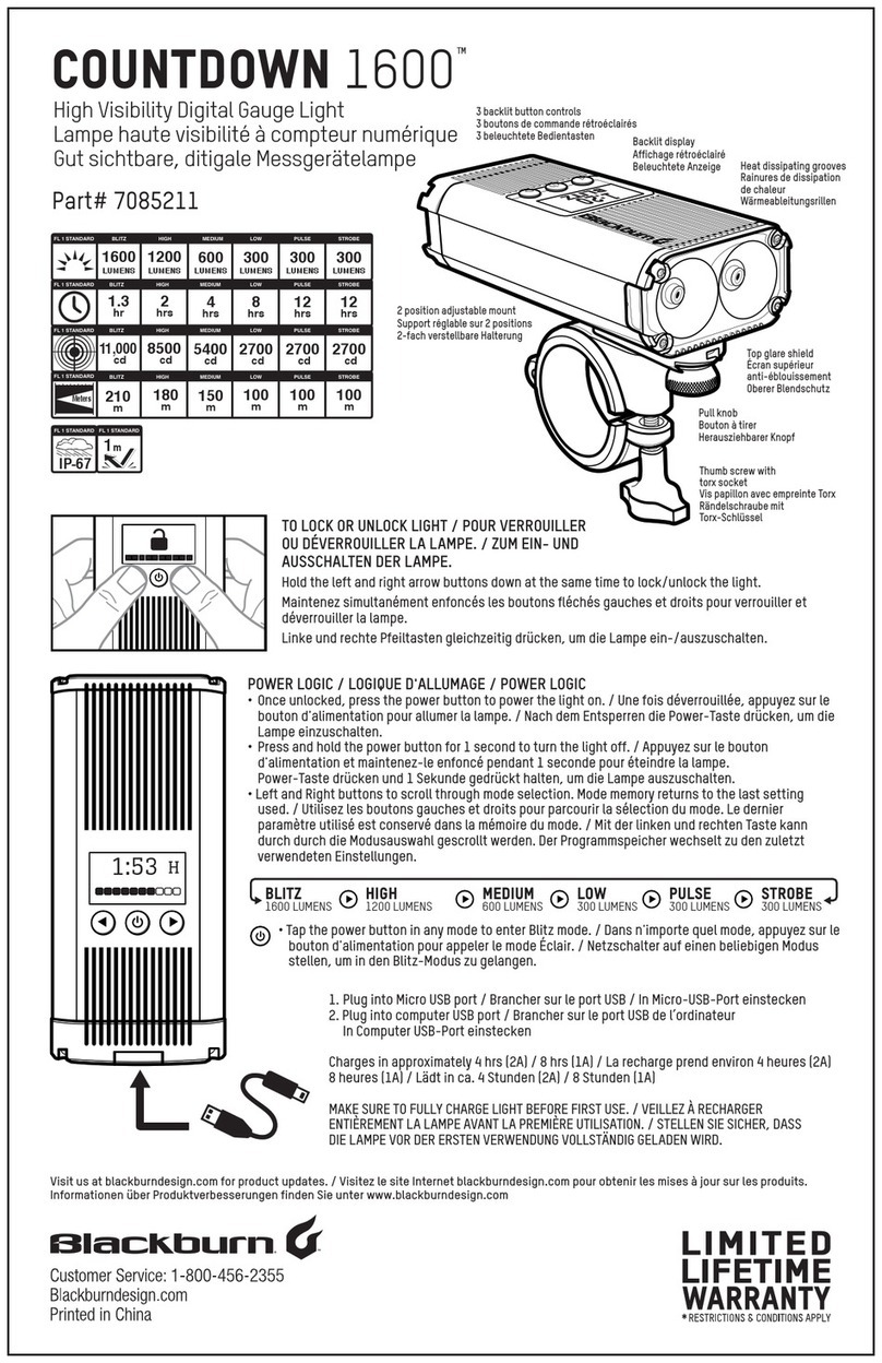 blackburn Countdown 1600 quick start guide