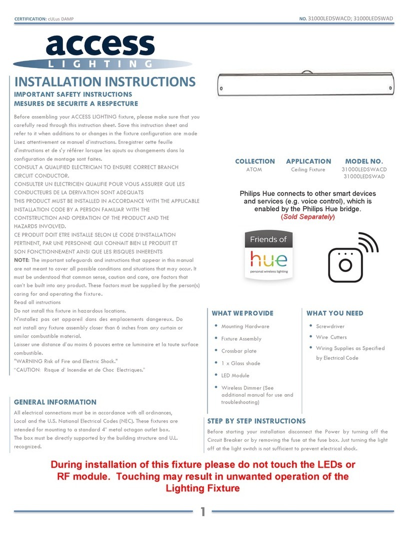 Access Lighting ATOM 31000LEDSWACD User manual