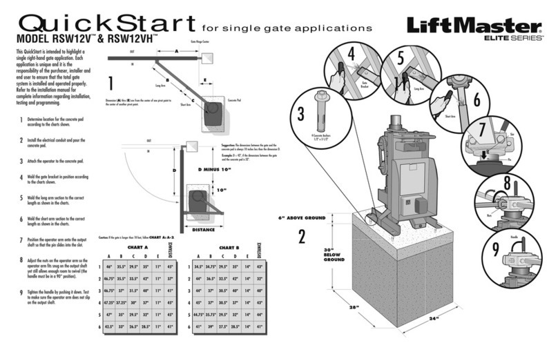 Chamberlain Elite RSW12V quick start