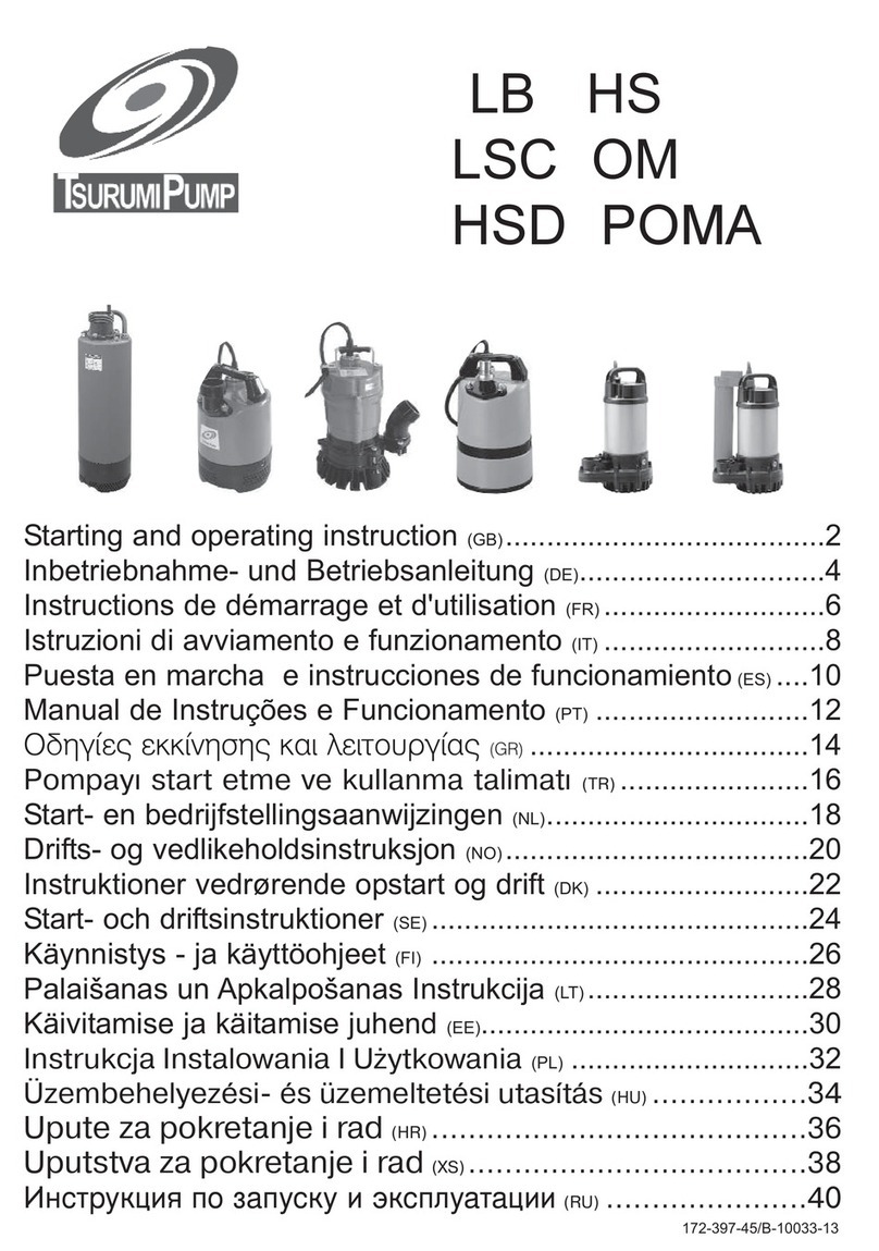 Tsurumi Pump LB Series Starting and operating instruction Tsurumi Pump LB Series Starting and operating instruction