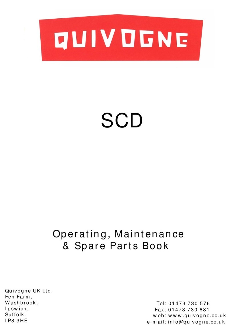 Quivogne SCD Operating, Maintenance  & Spare Parts Book