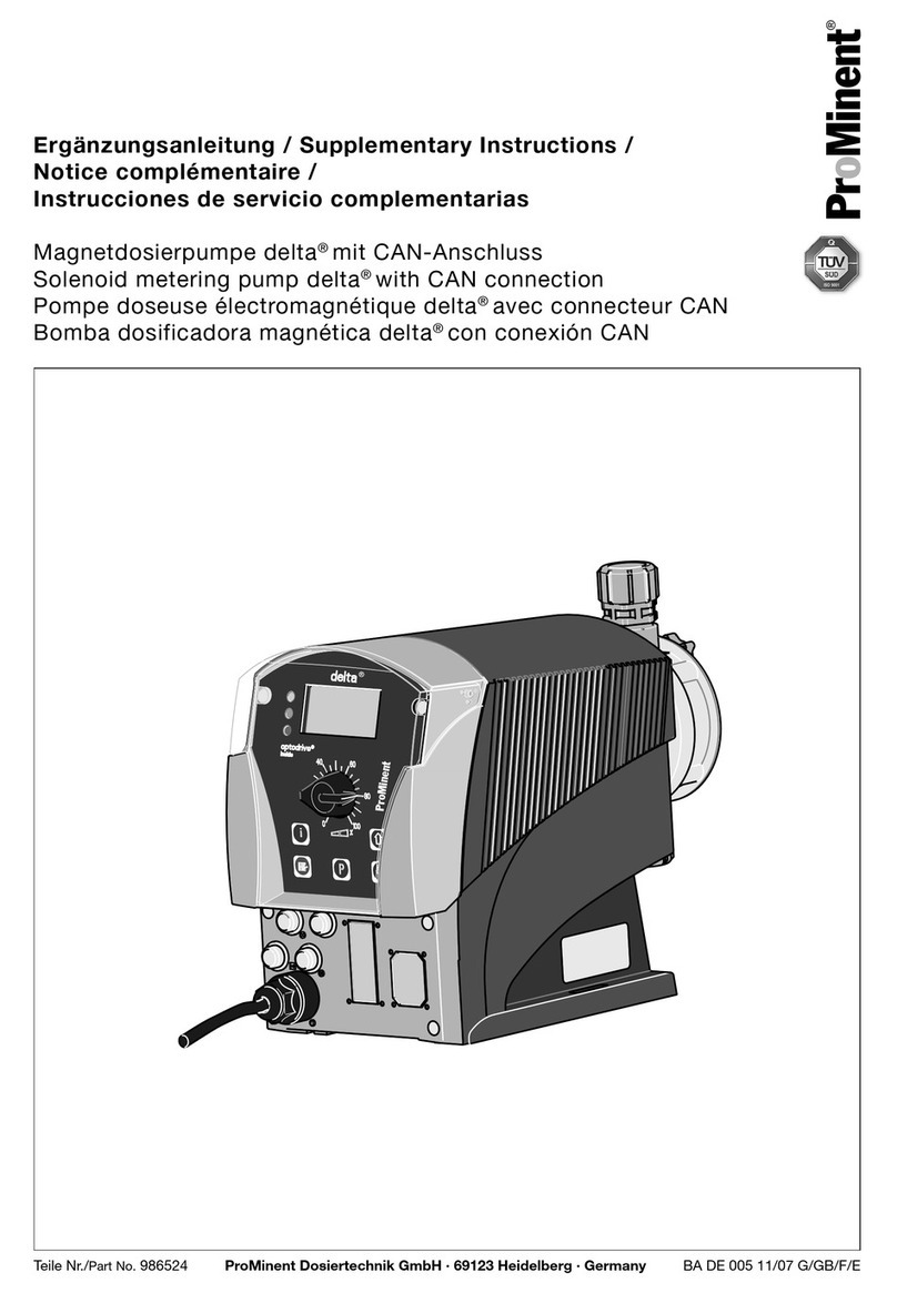 ProMinent delta Supplementary instructions ProMinent delta Supplementary instructions