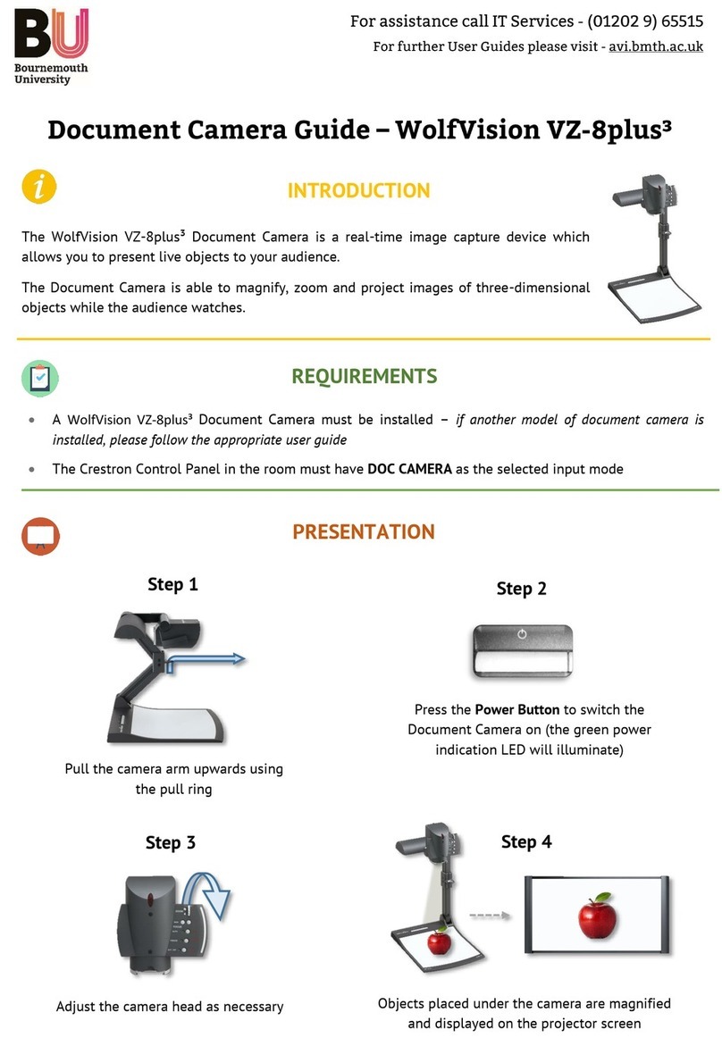 WolfVision VZ-8plus3 User manual