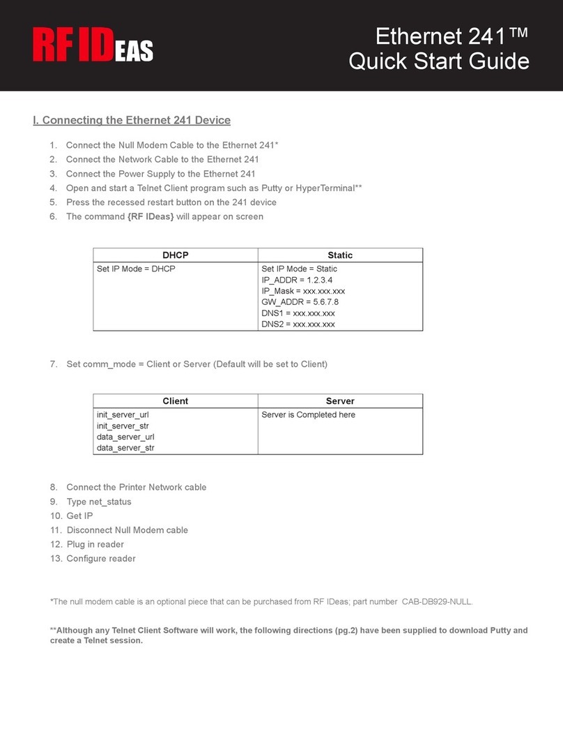 RFIDeas Ethernet 241 quick start guide