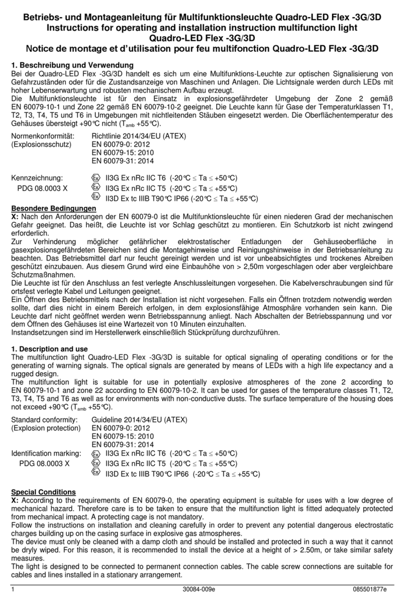Pfannenberg Quadro-LED Flex-3G/3D User manual