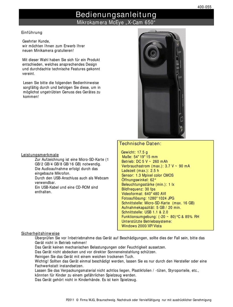 McEye X-Cam 650 Reference manual