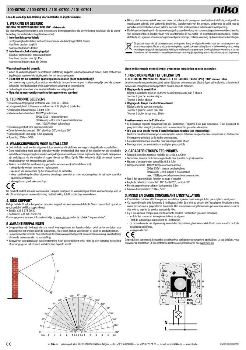 Niko 100-00700 User manual