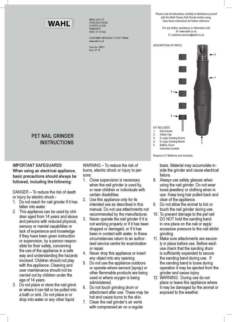 Wahl 6348924 instructions