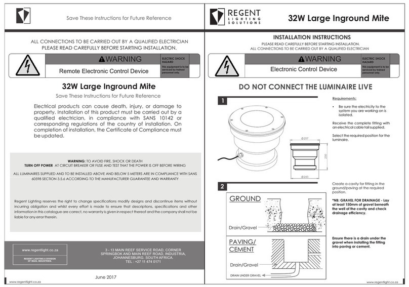 Regent 32W Large Inground Mite installation instructions