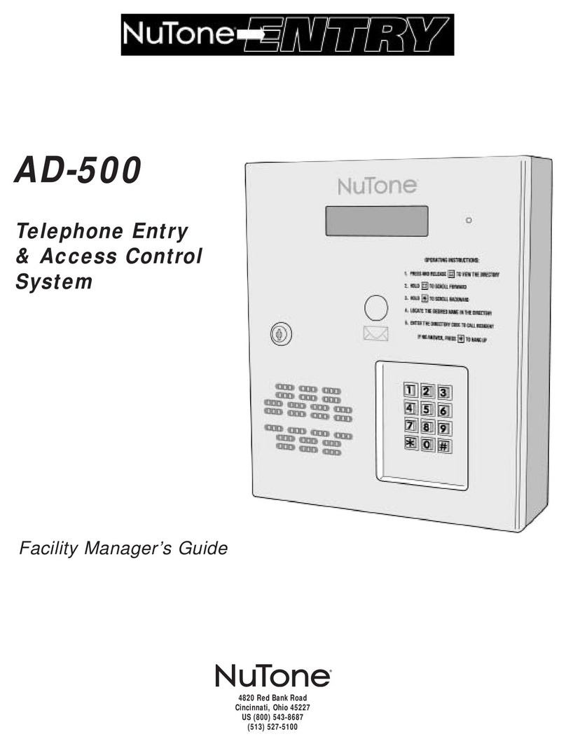 NuTone AD-500 User manual