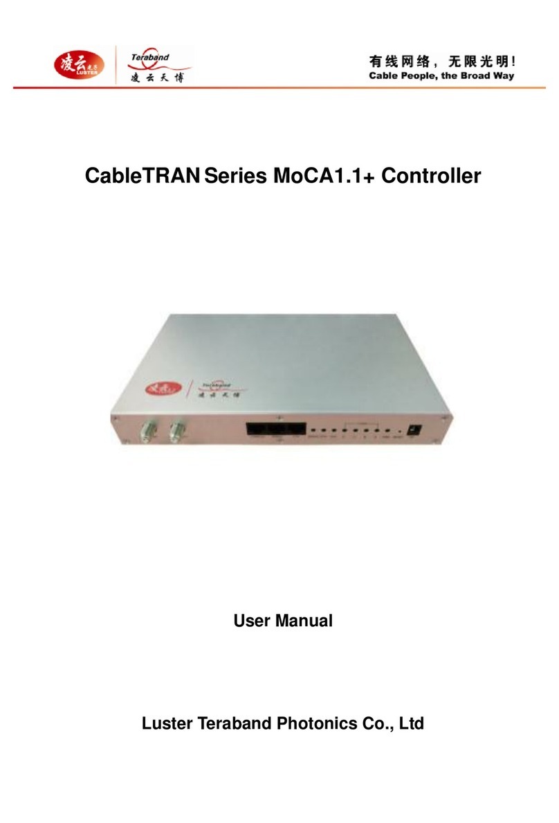 Luster Teraband Photonics CableTRAN MoCA1.1 user manual