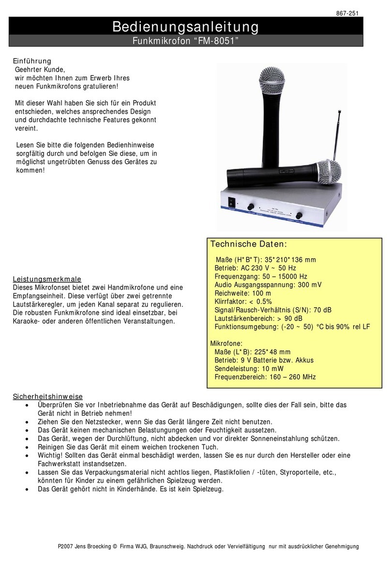 Hollywood FM-8051 Reference manual