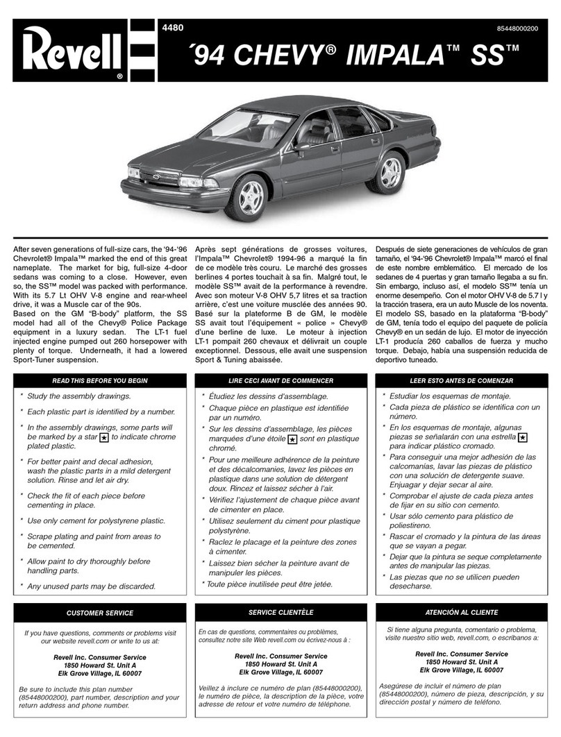 REVELL 94 CHEVY IMPALA SS manual