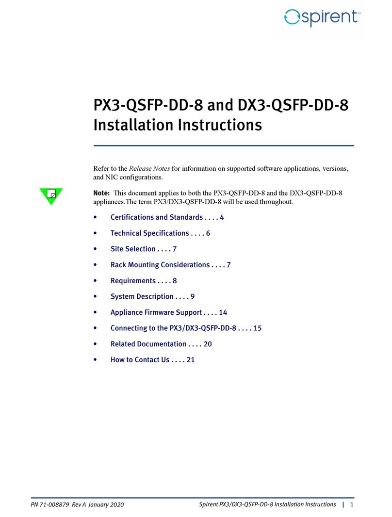 Spirent DX3-QSFP-DD-8 installation instructions