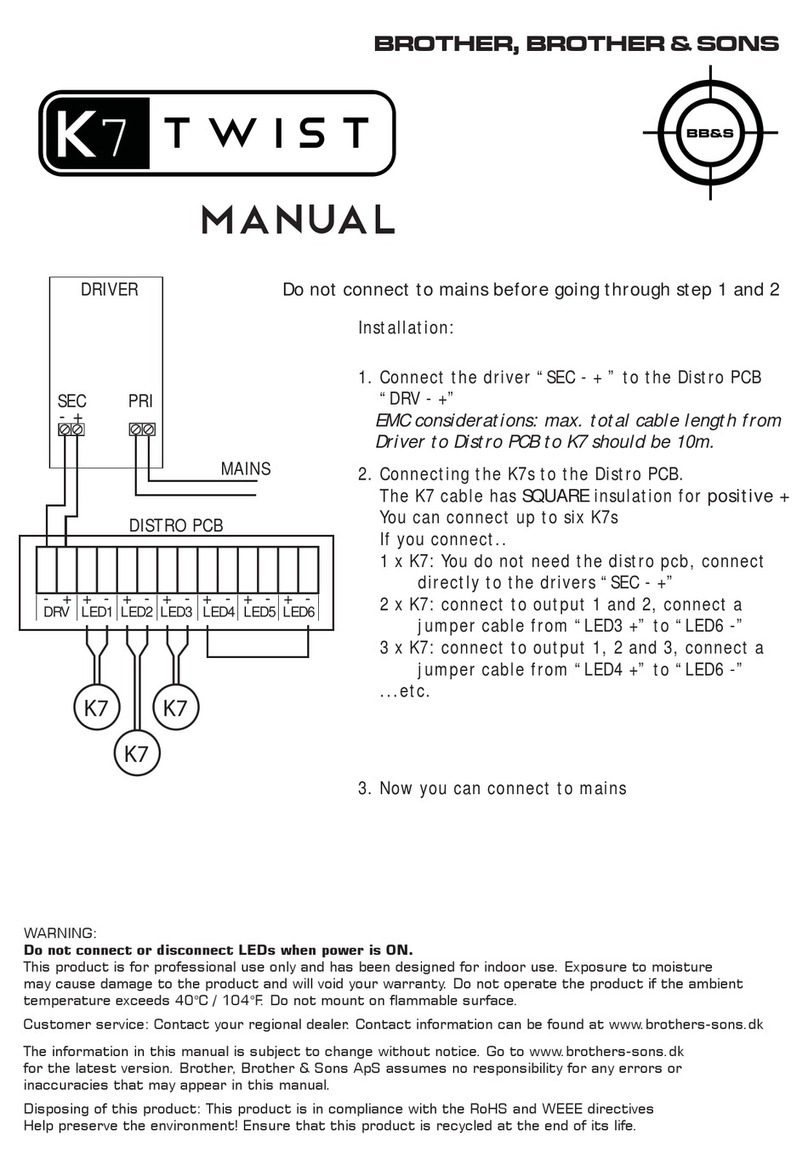 Brother, Brother & Sons K7 Twist manual Brother, Brother & Sons K7 Twist manual